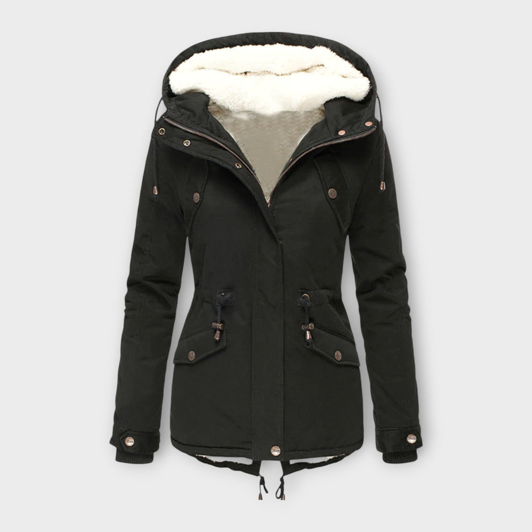 Mori - Schwarze Winterjacke mit Kapuze