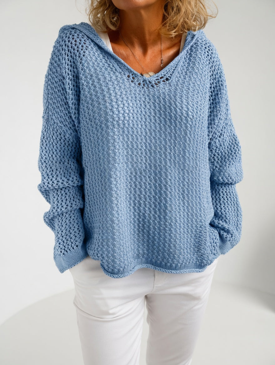 Évarielle™ — Lässige Lochstrick-Pulli mit lockerem Chraagä