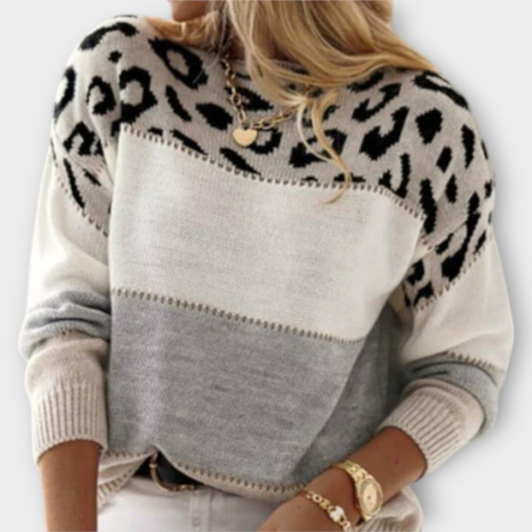 Cheyenne – Lockerer Pullover im Leopardenmuster