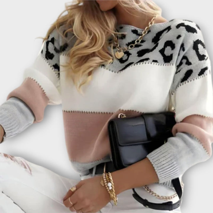 Cheyenne – Lockerer Pullover im Leopardenmuster