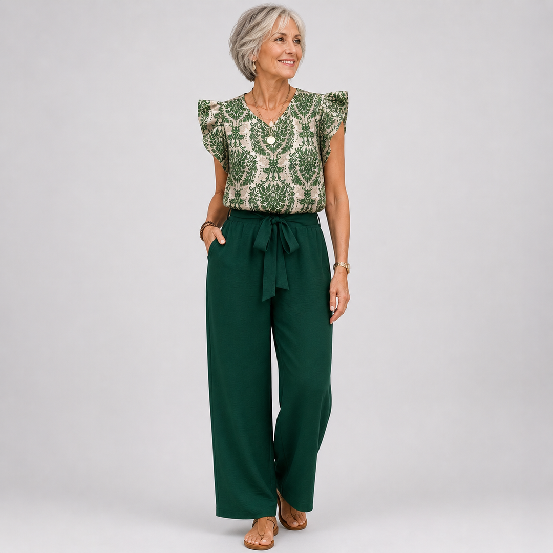 Amelia | Elegantes Paisley-Zweiteiler-Set