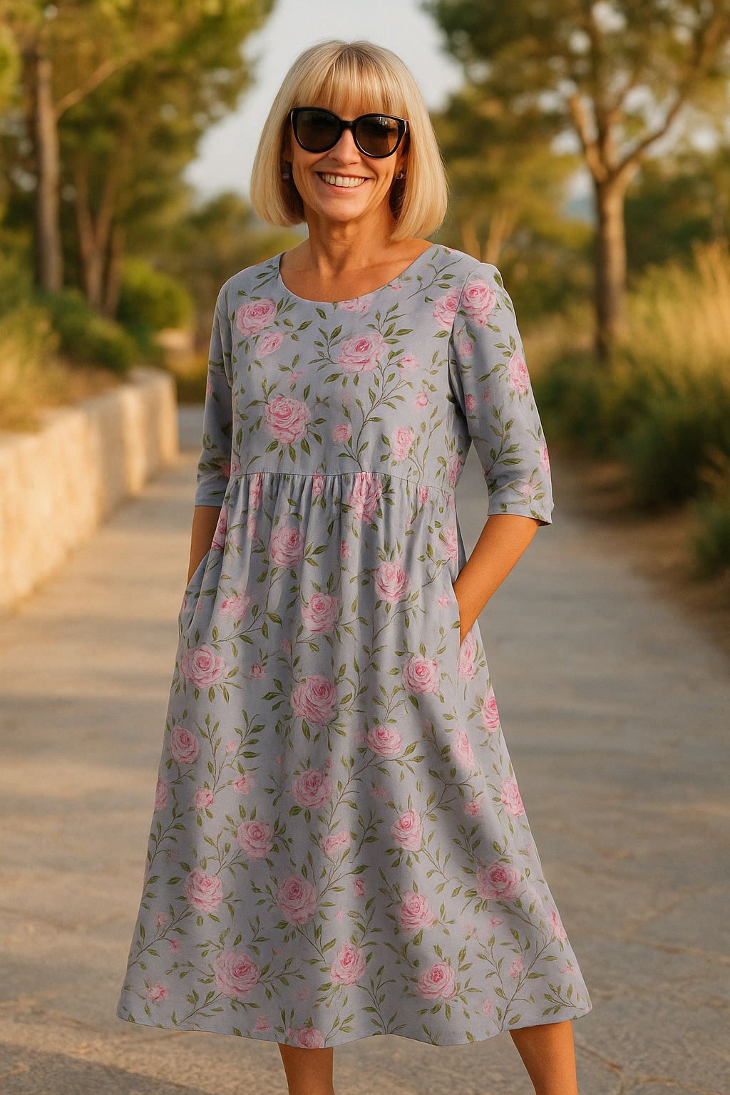 Midi-Relax-Kleid Luna