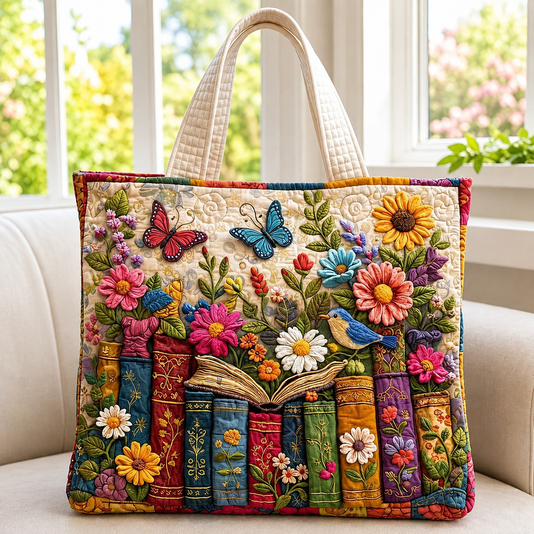 Handgmachti Schmetterlings- und Buechertasche