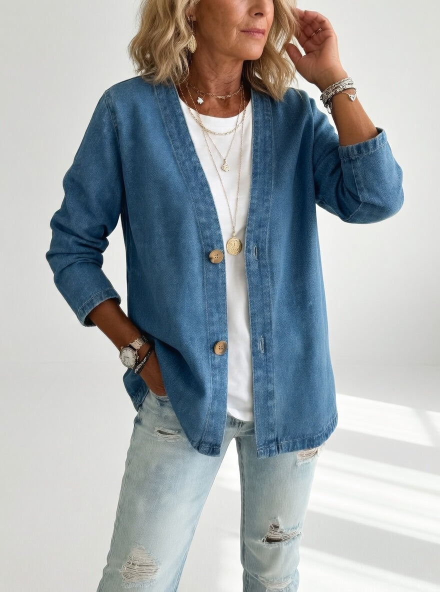 Claironne™ — Ziitlosi lässig-eleganti Jeansjacke