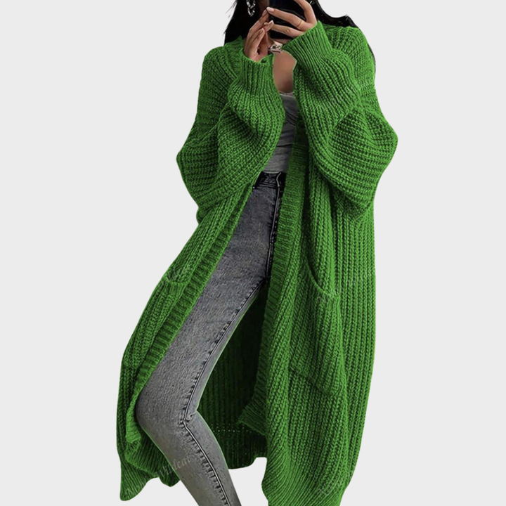 Piper – Langi gflechteti Strickjacke für Fraue