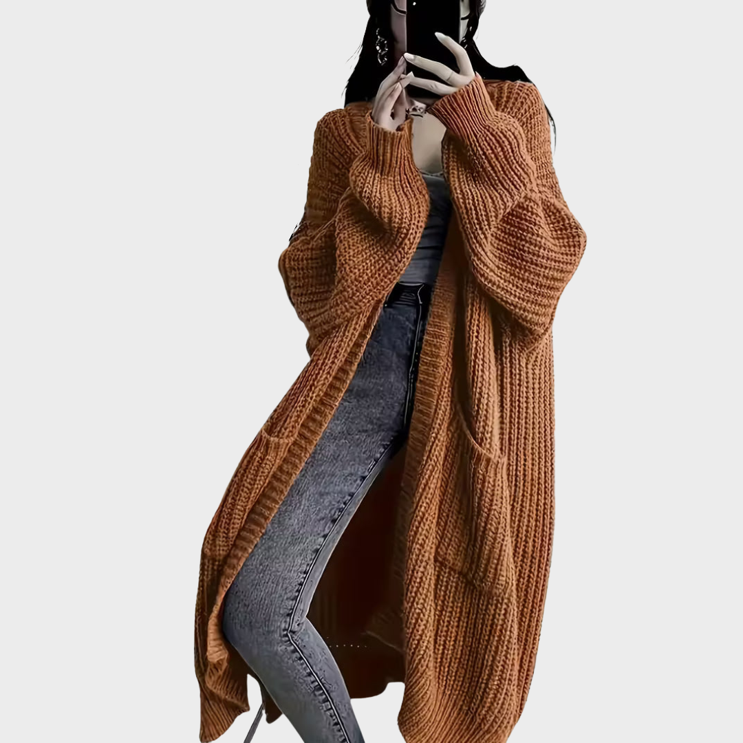 Piper – Langi gflechteti Strickjacke für Fraue