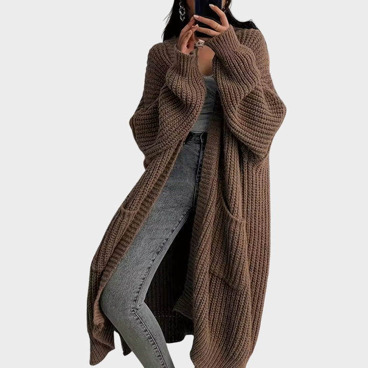 Piper – Langi gflechteti Strickjacke für Fraue