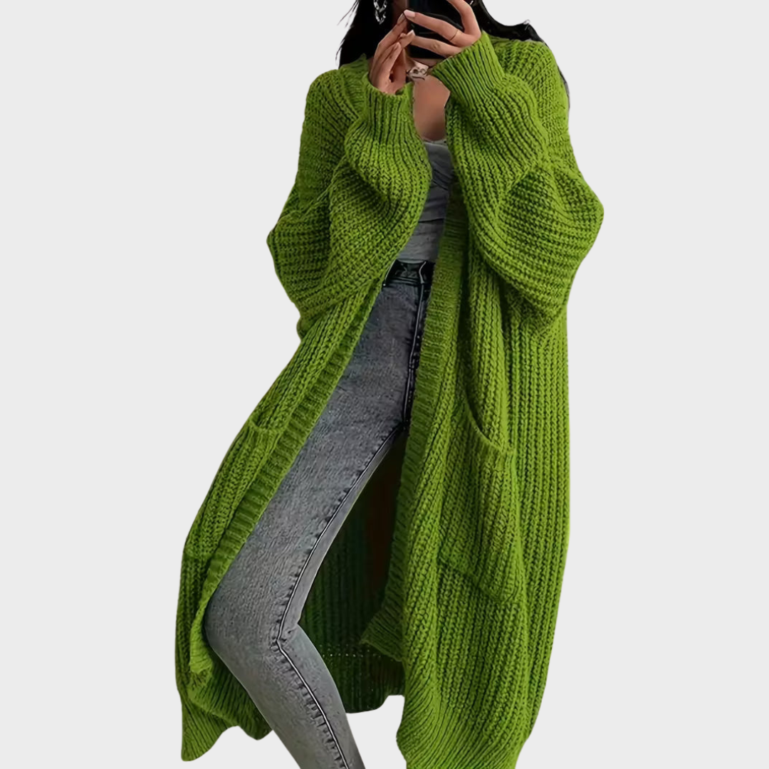 Piper – Langi gflechteti Strickjacke für Fraue