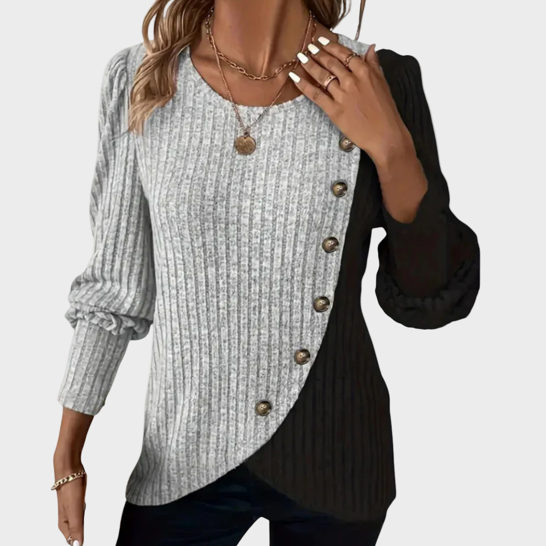 Kaia – Elegante Strickpullover mit Chnöpf