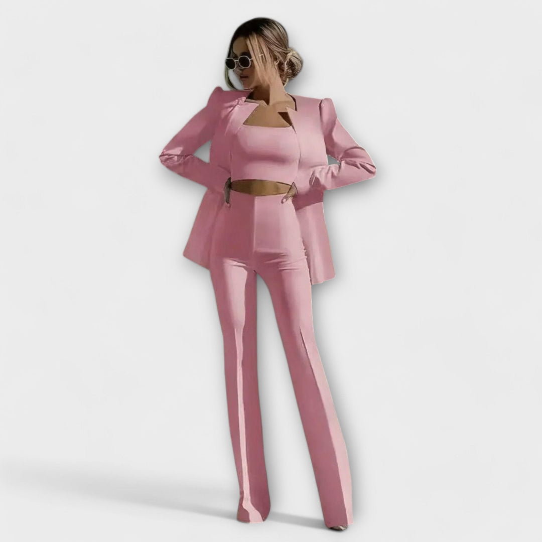 Selina – Stylischs 3-teiligs Set (Blazer, Top, Hose)