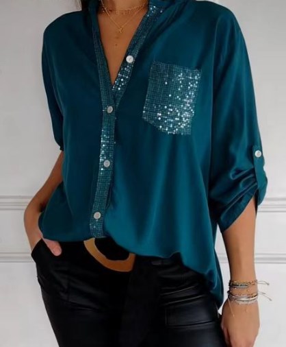 Marina™ — Elegants Top mit glänzende Details