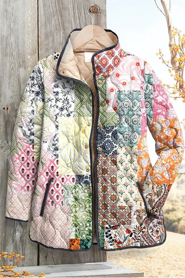 Dita – Steppjacke mit Flickenmuster