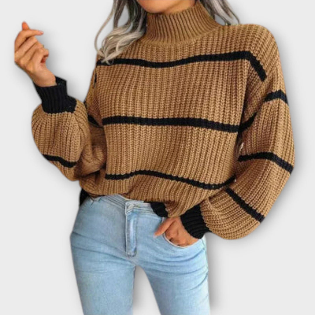 Chavala – Gstreifte Rollkragepullover