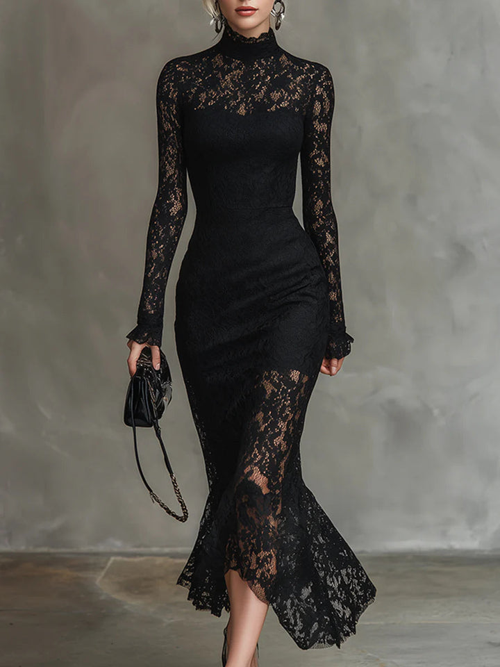 Jeanne | Elegantes Maxikleid aus Spitze mit Fischschwanz-Schnitt
