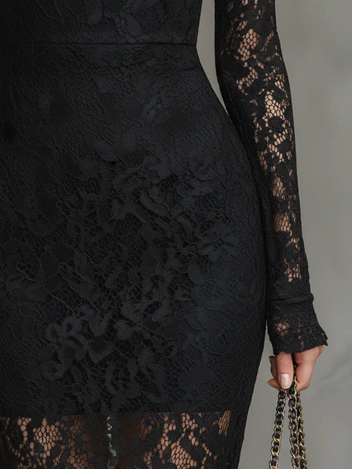 Jeanne | Elegantes Maxikleid aus Spitze mit Fischschwanz-Schnitt