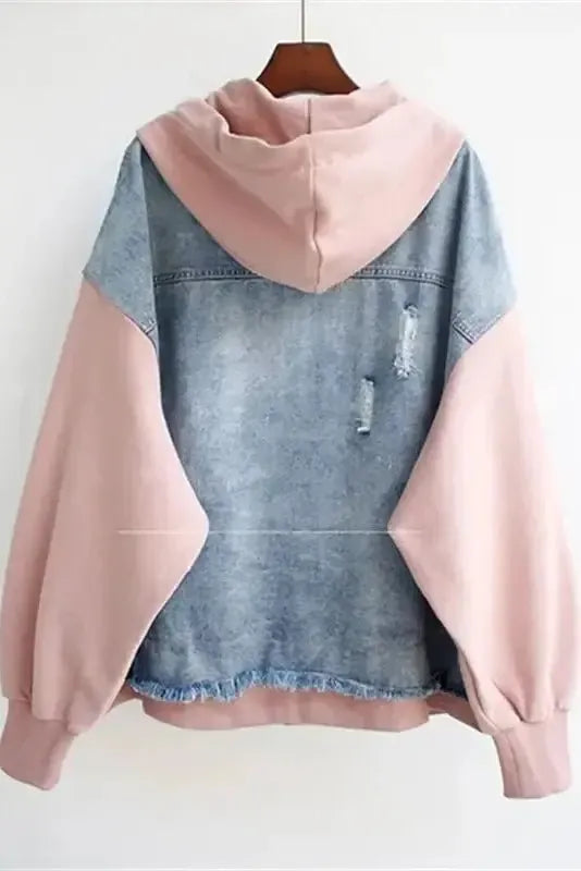 Ellen – Zweifarbigi Jeansjacke