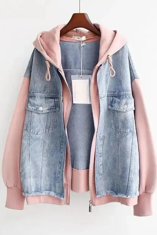 Ellen – Zweifarbigi Jeansjacke