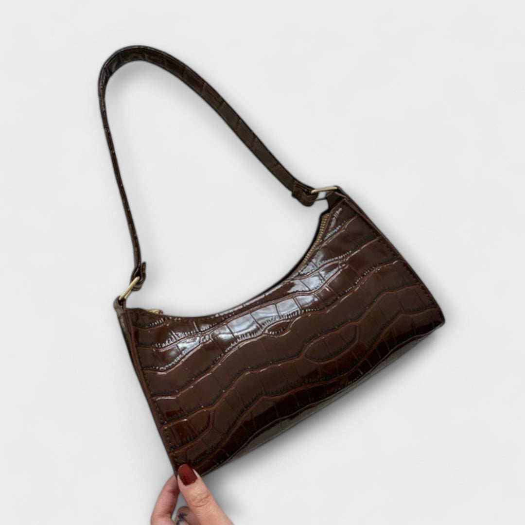 Cécile. - Glänzendi Lederhandtasche