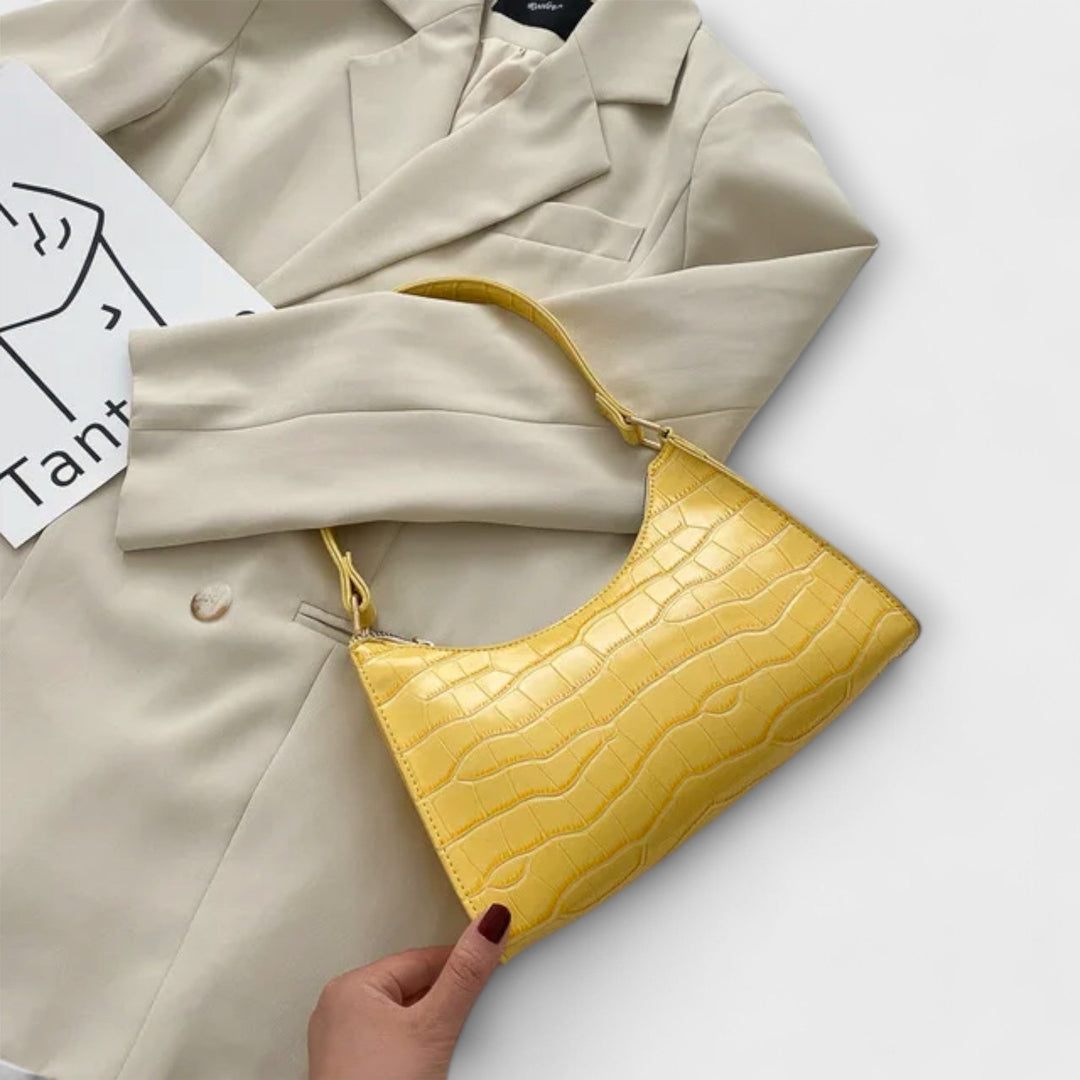 Cécile. - Glänzendi Lederhandtasche