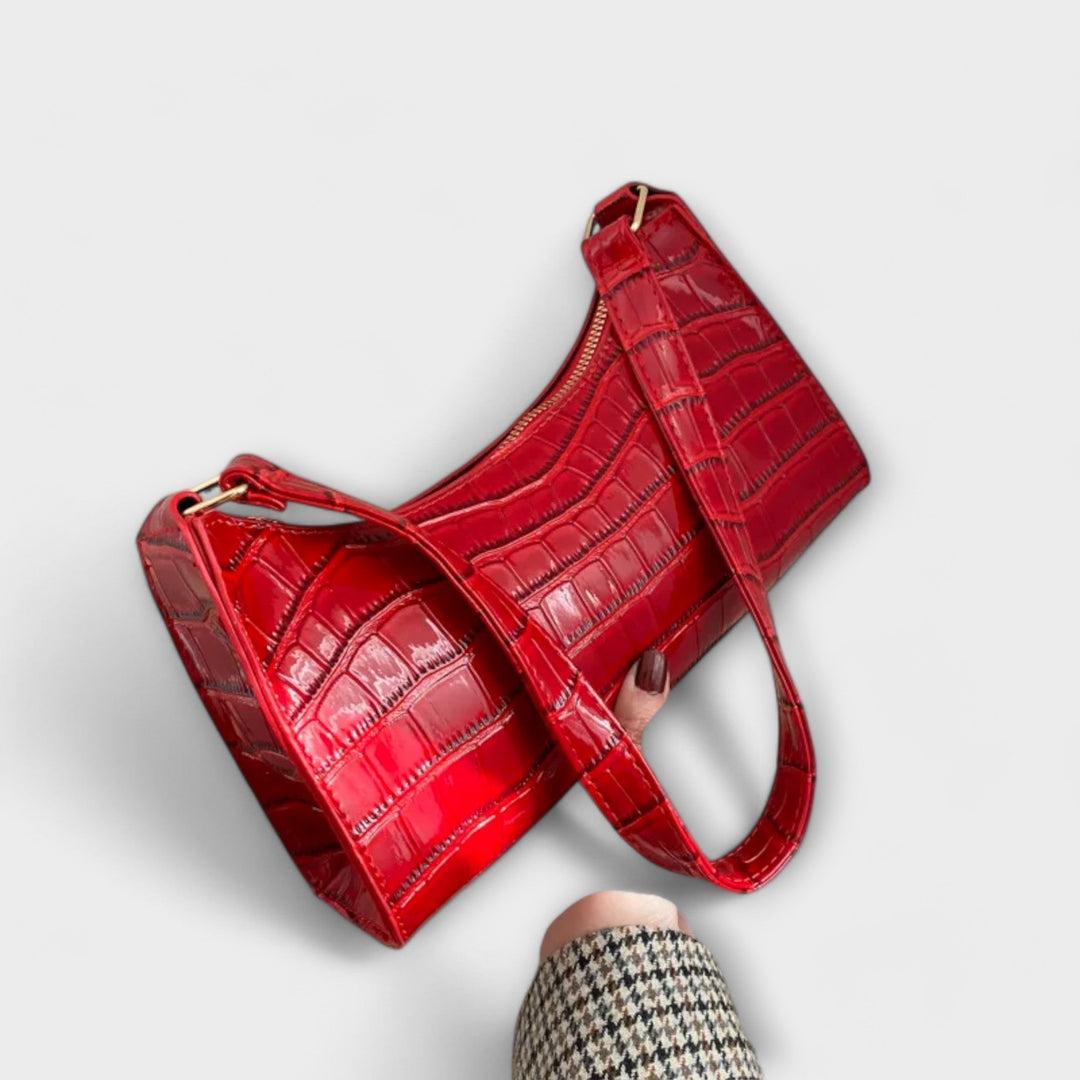 Cécile. - Glänzendi Lederhandtasche