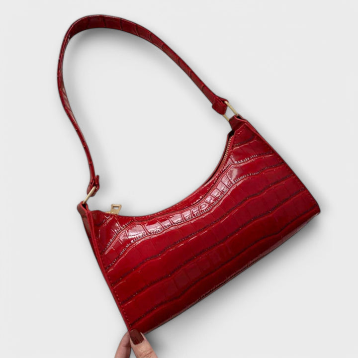 Cécile. - Glänzendi Lederhandtasche