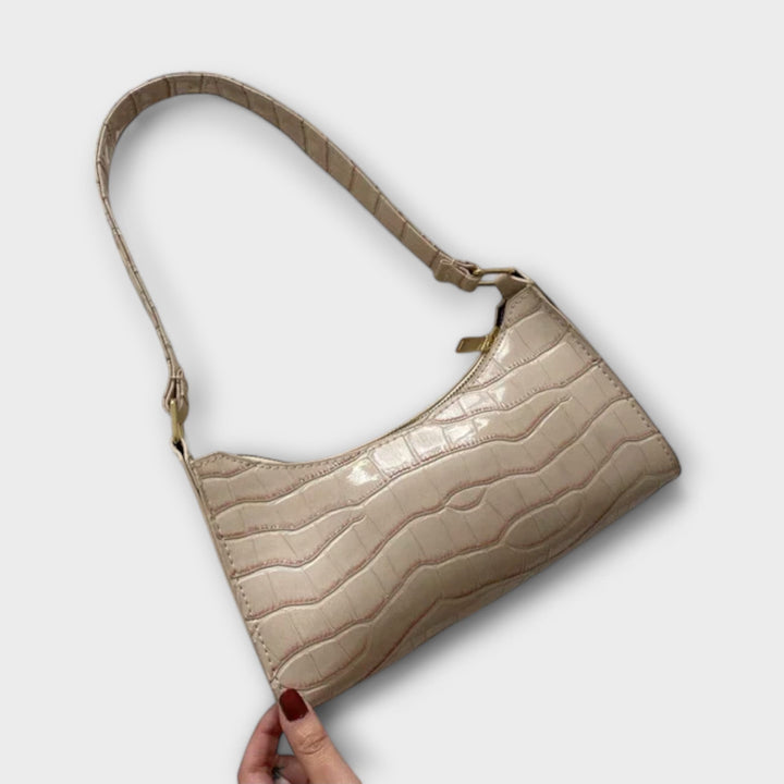 Cécile. - Glänzendi Lederhandtasche