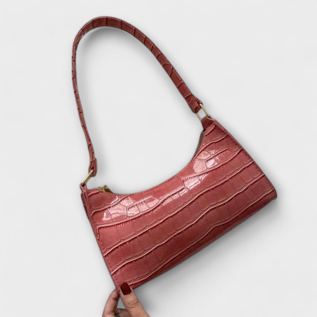 Cécile. - Glänzendi Lederhandtasche