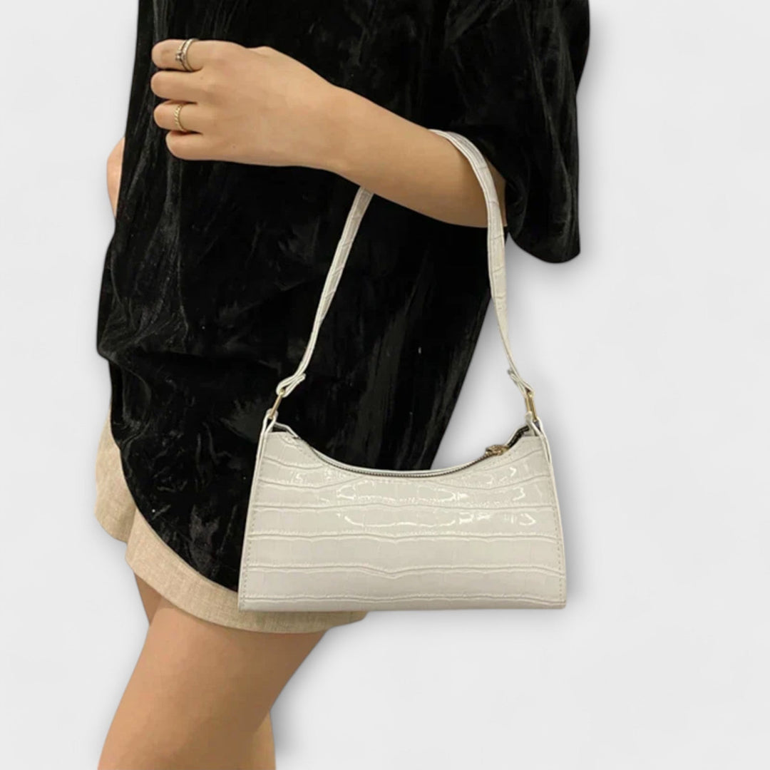 Cécile. - Glänzendi Lederhandtasche