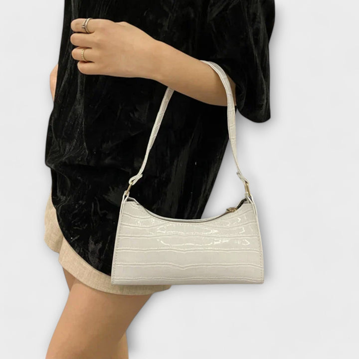 Cécile. - Glänzendi Lederhandtasche