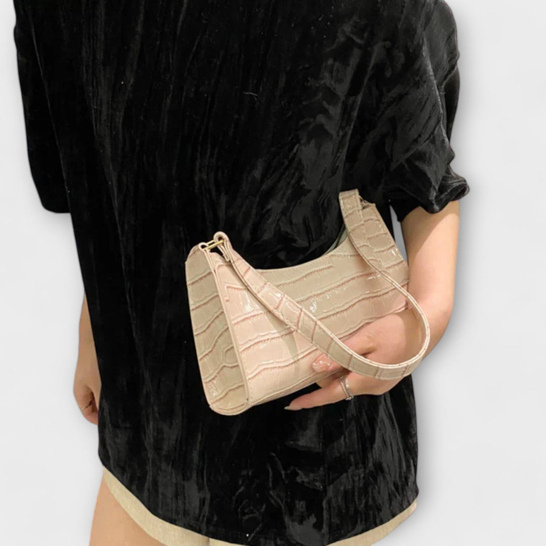 Cécile. - Glänzendi Lederhandtasche