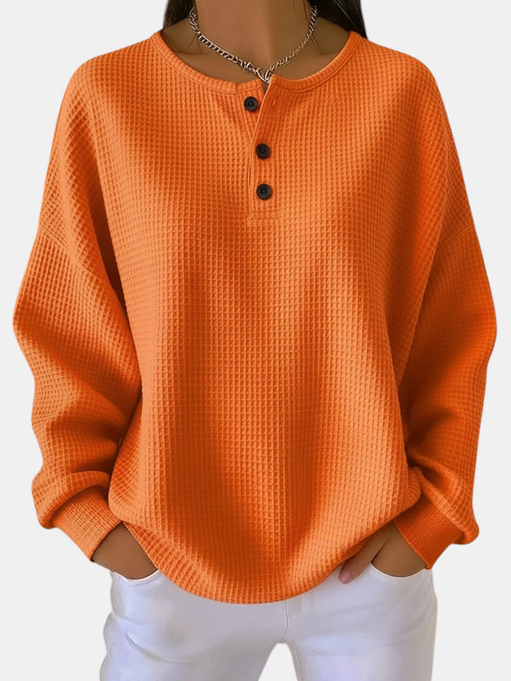 Hélène – Gmüetliche Pullover us Waffelstrick