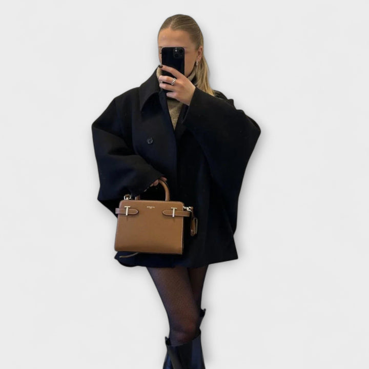 Lovie - Beiger Oversized-Mantel im urbanen Chic