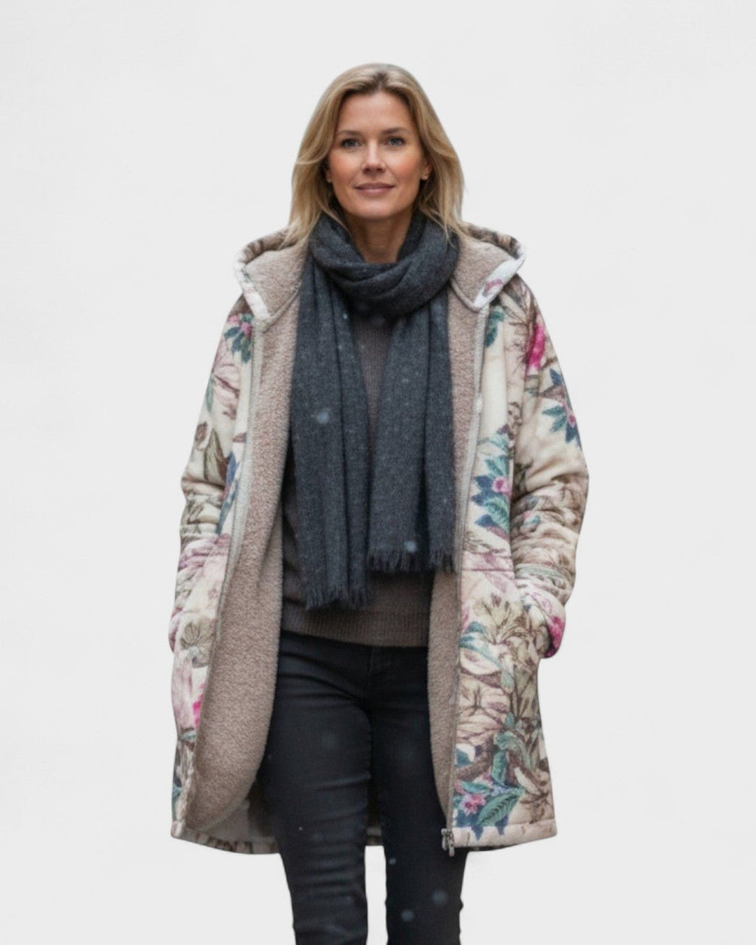 Ivy – Pastellfarbigi botanischi Fleecejacke