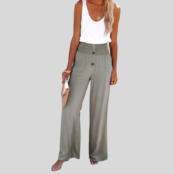 Riana - Hoch taillierte Hose mit lockerer Passform