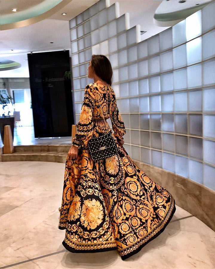 Faye - Boho bedrucktes Kleid