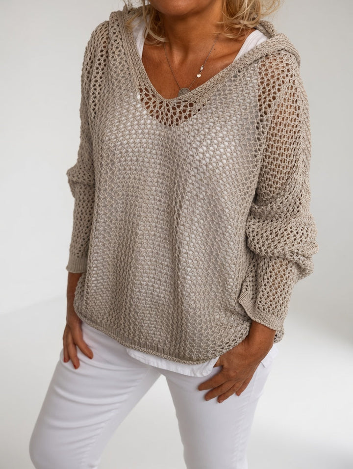 Évarielle™ — Lässige Lochstrick-Pulli mit lockerem Chraagä