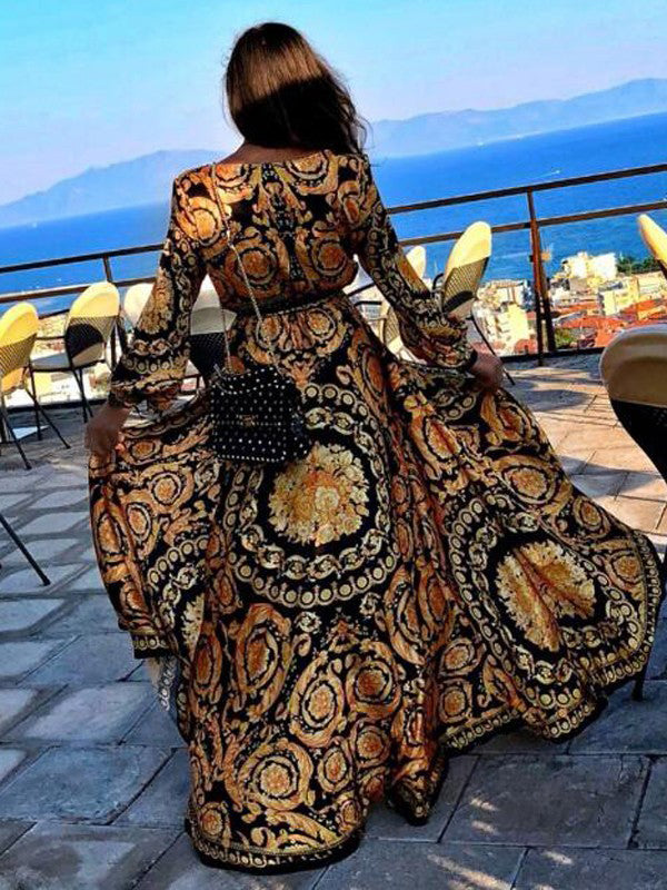 Faye - Boho bedrucktes Kleid