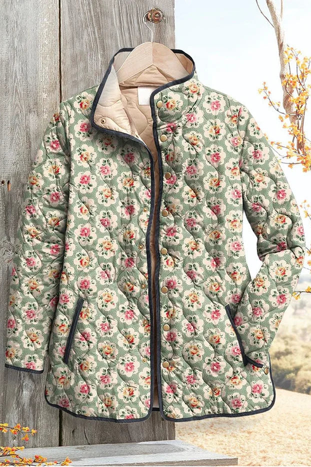 Maja – Steppjacke mit kleinem Blütenmuster