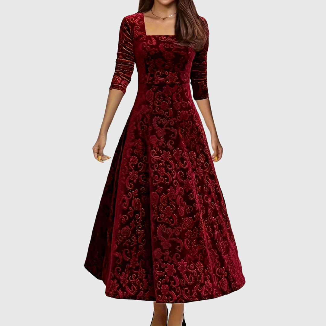 Julie | Elegants Maxichleid mit Muster