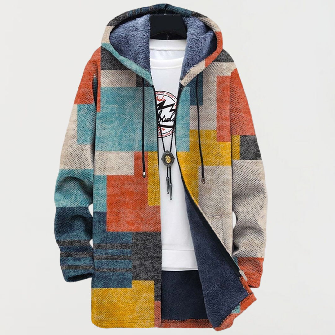 Jacke mit geometrische Farbblöck