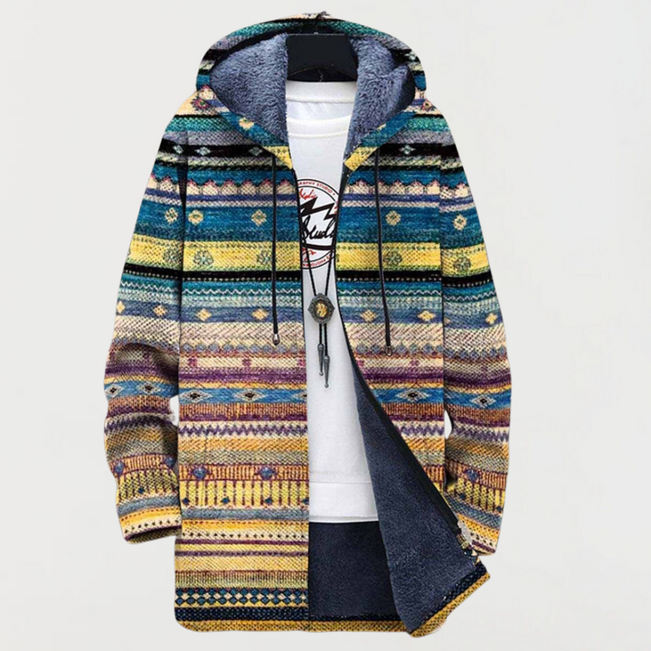 Mantel mit welligem Tribal-Muster