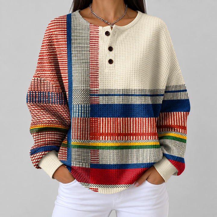 Marguerite – Gstreifte Pullover mit Farbflächi