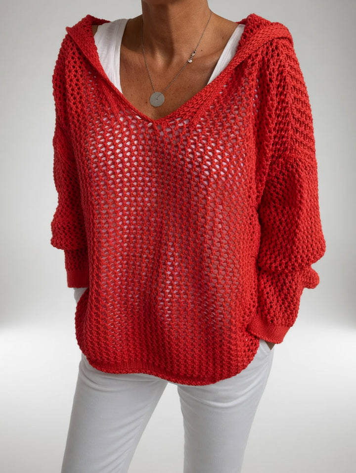 Évarielle™ — Lässige Lochstrick-Pulli mit lockerem Chraagä