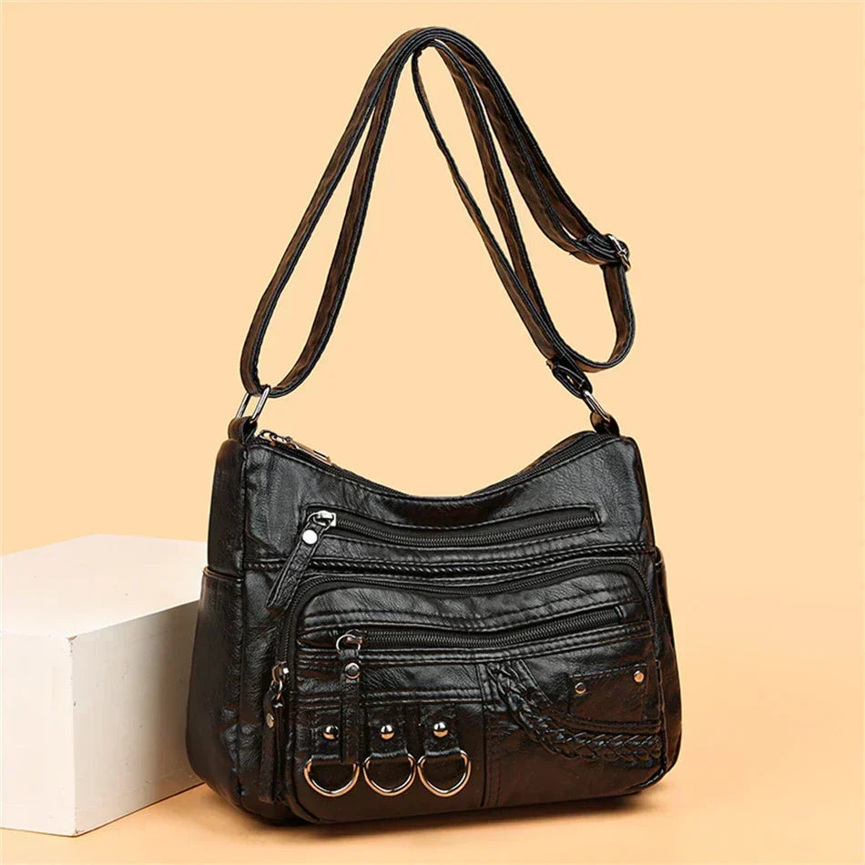 Olivia – Eleganti Schultertasche im Vintage-Stil