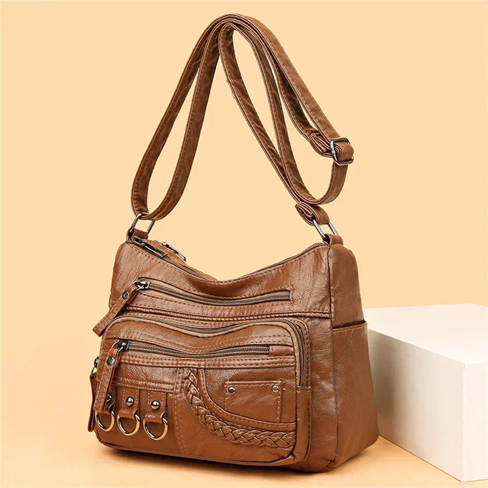 Olivia – Eleganti Schultertasche im Vintage-Stil