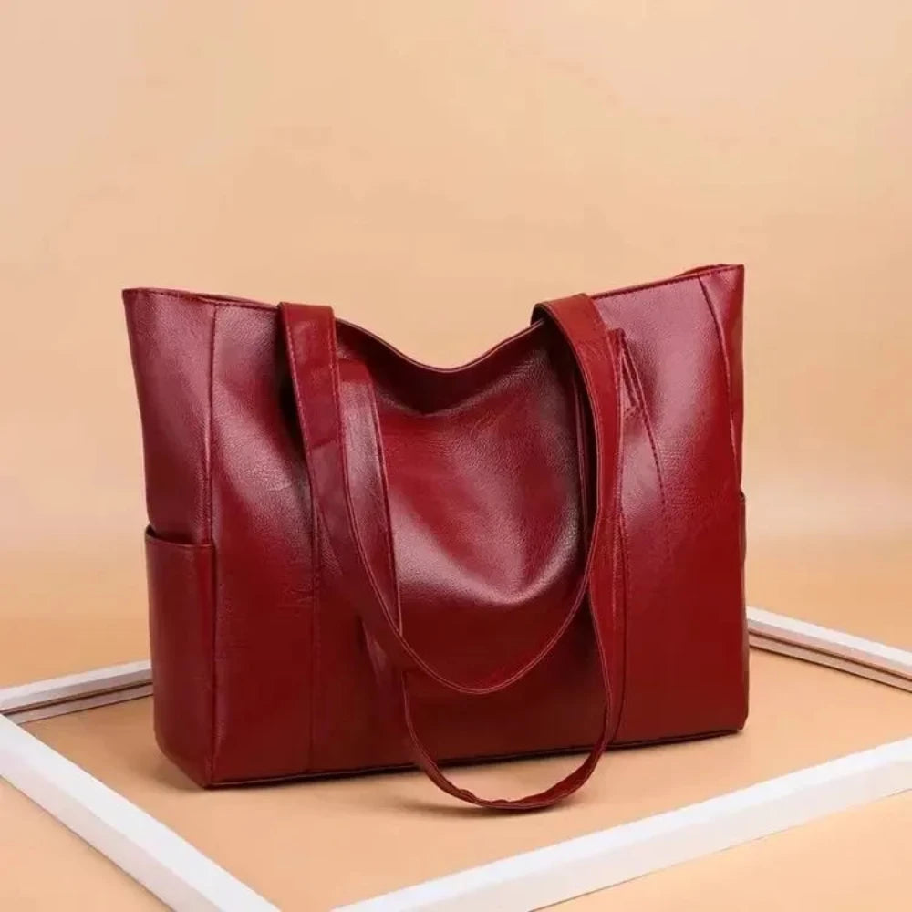 Susan – Minimalistischi luxuriösi Läder-Schultertäsche