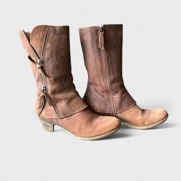 Alma - Vintage-Stiefel bis zur Wadenmitte