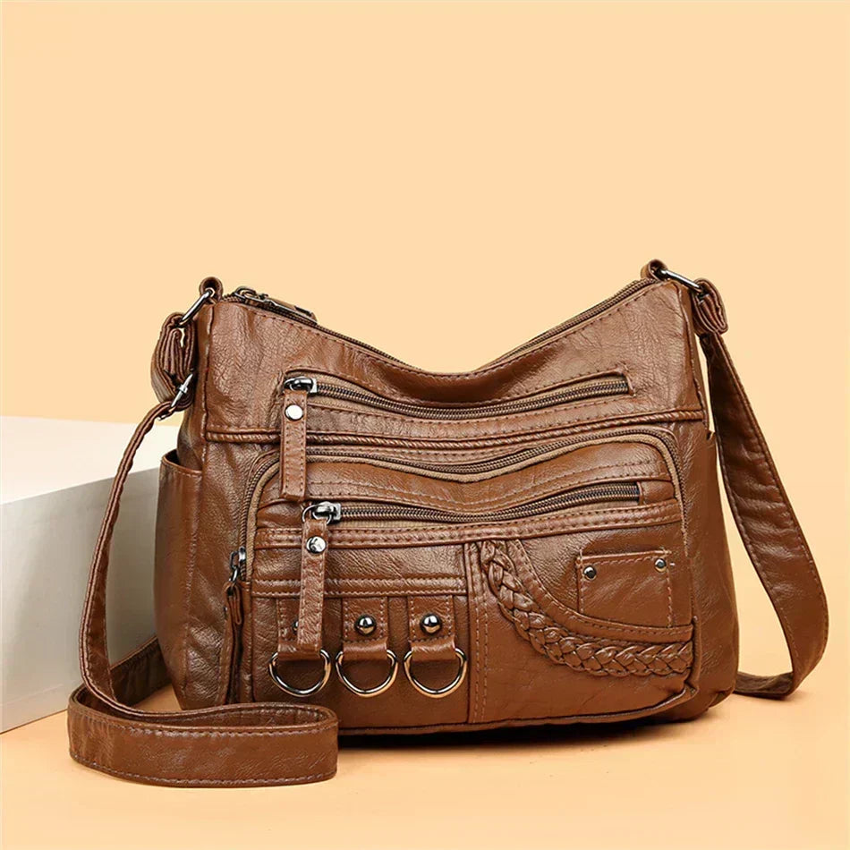 Olivia – Eleganti Schultertasche im Vintage-Stil
