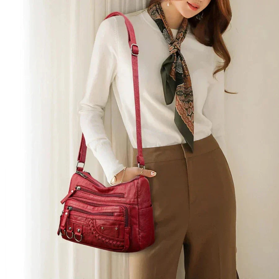 Olivia – Eleganti Schultertasche im Vintage-Stil