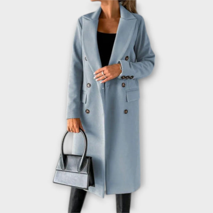 Judith - Hellblauer eleganter Mantel